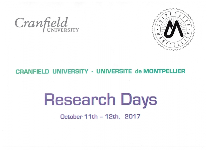 Visuel CRANFIELD UMONTPELLIER Research Days