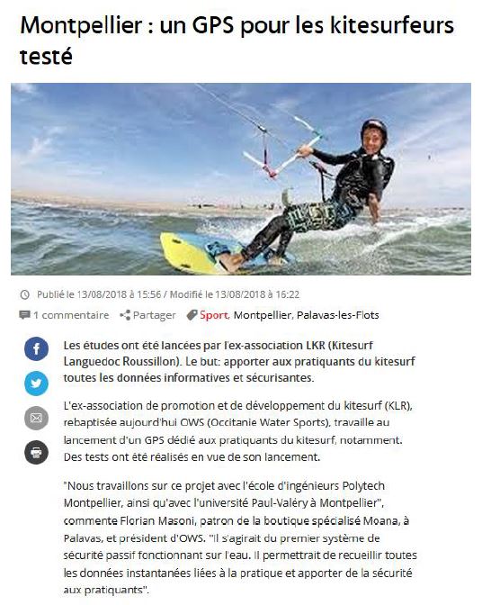 Midi libre gps kitesurf 13 08 2018