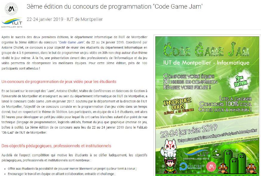 AFJV Code game jam 21 01 2019