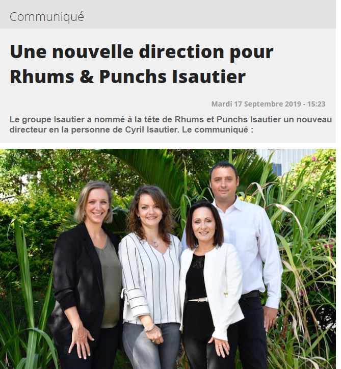 louise bouilloux rhums et punchs Isautier