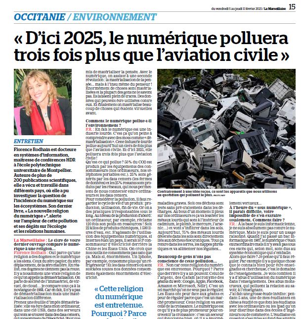 La Marseillaise pollution numerique 05 02 2021