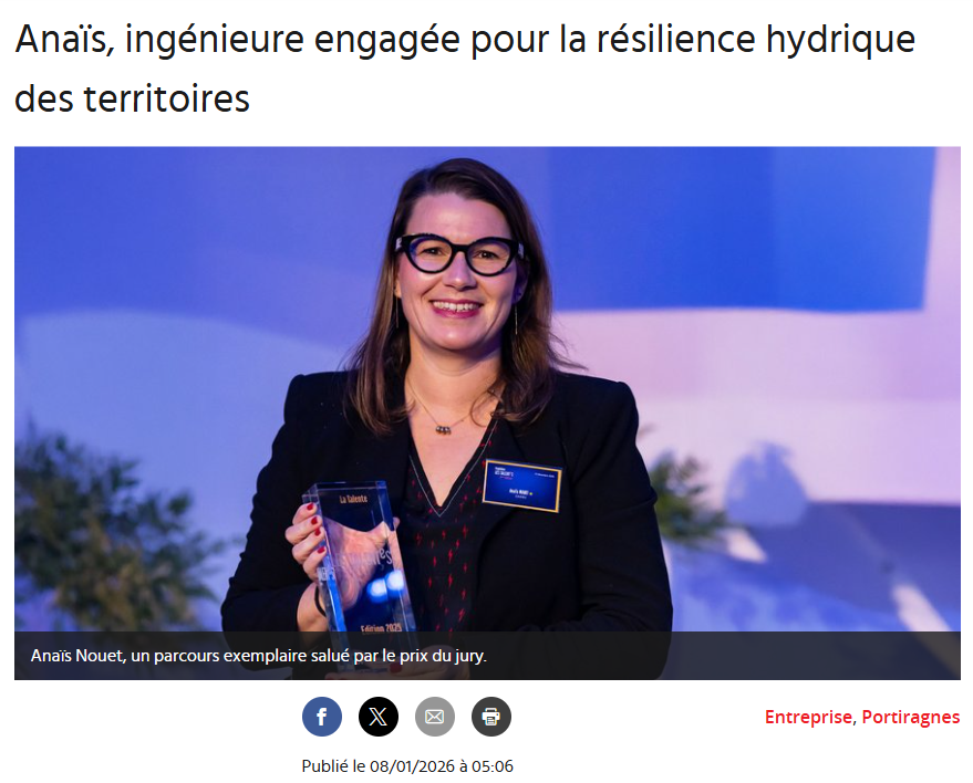 Midi libre anaïs ingénieure engagée 8.01.2026