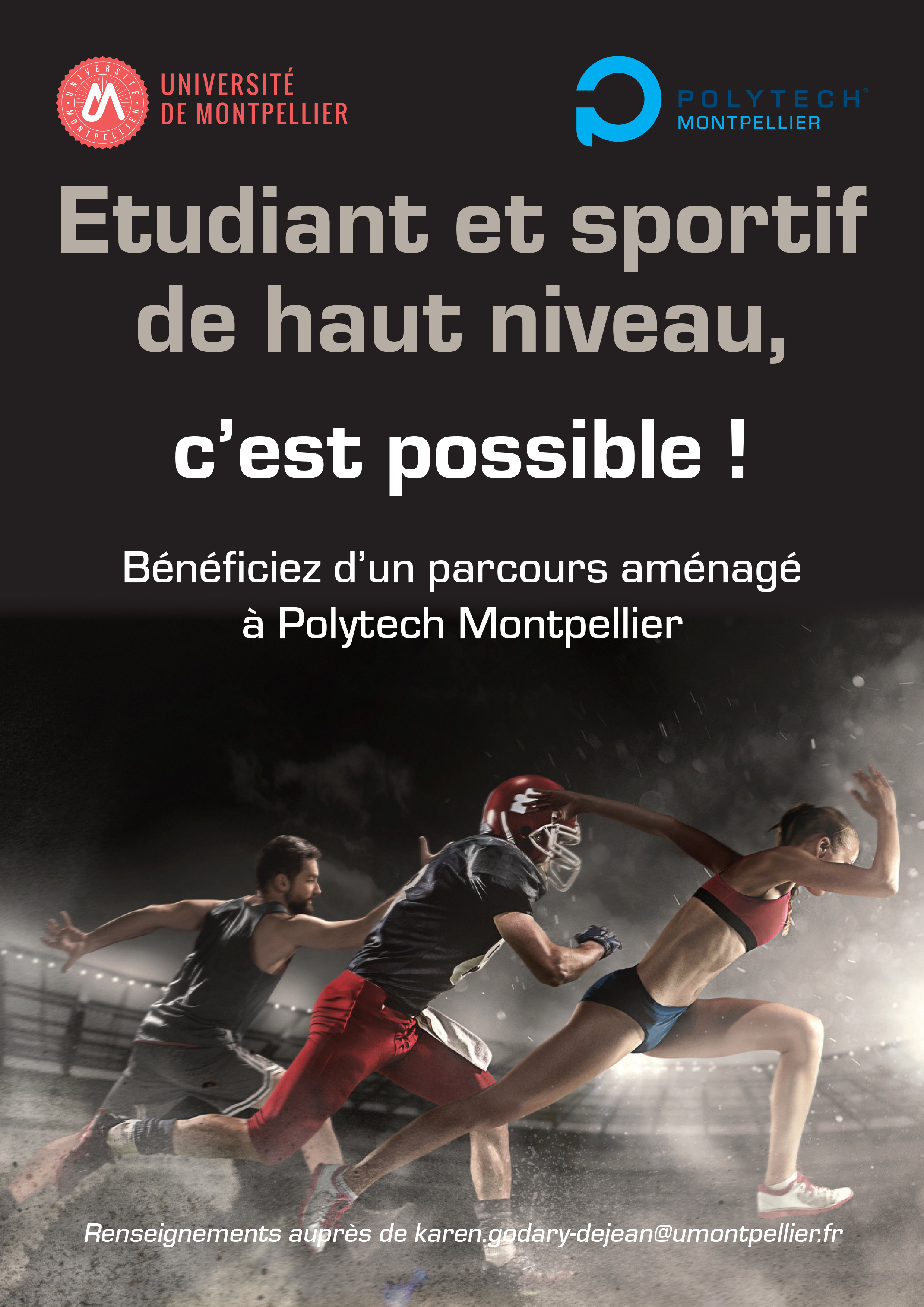 affiche sportif haut niveau polytech montpellier